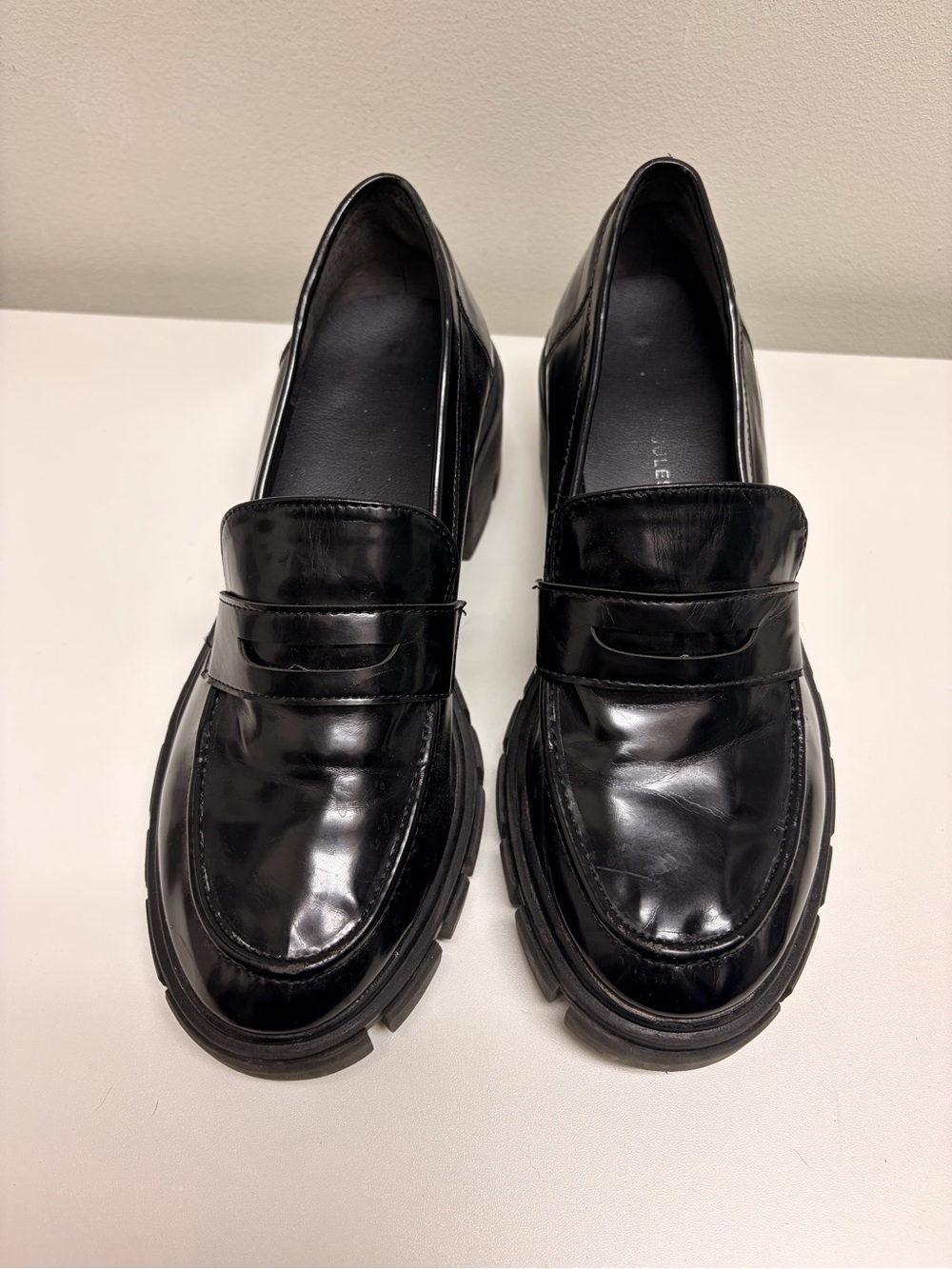 Sincerly Jules Black Patent Chunky Loafers
